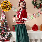 【In Stock】Christmas Cosplay Green Christmas Dress Costume Costumes